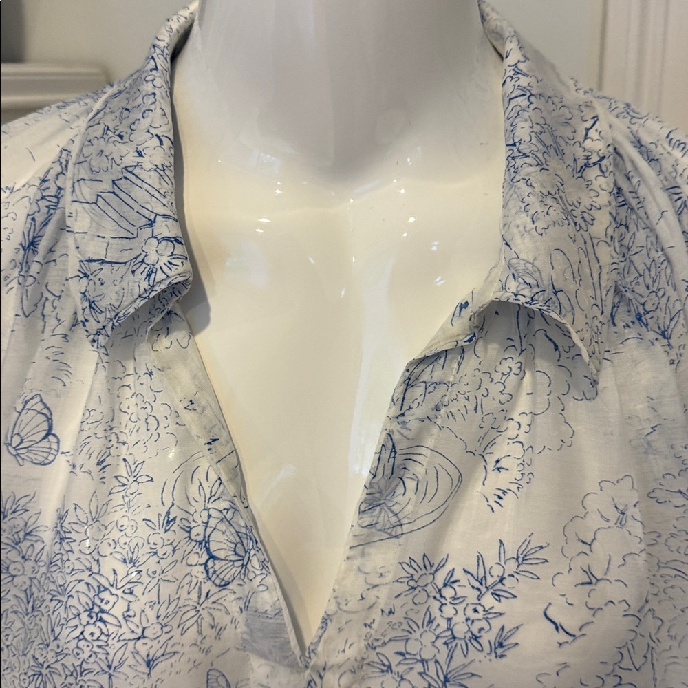 Cinq à Sept Blue and White Blouse New With Tags - Picture 2 of 8